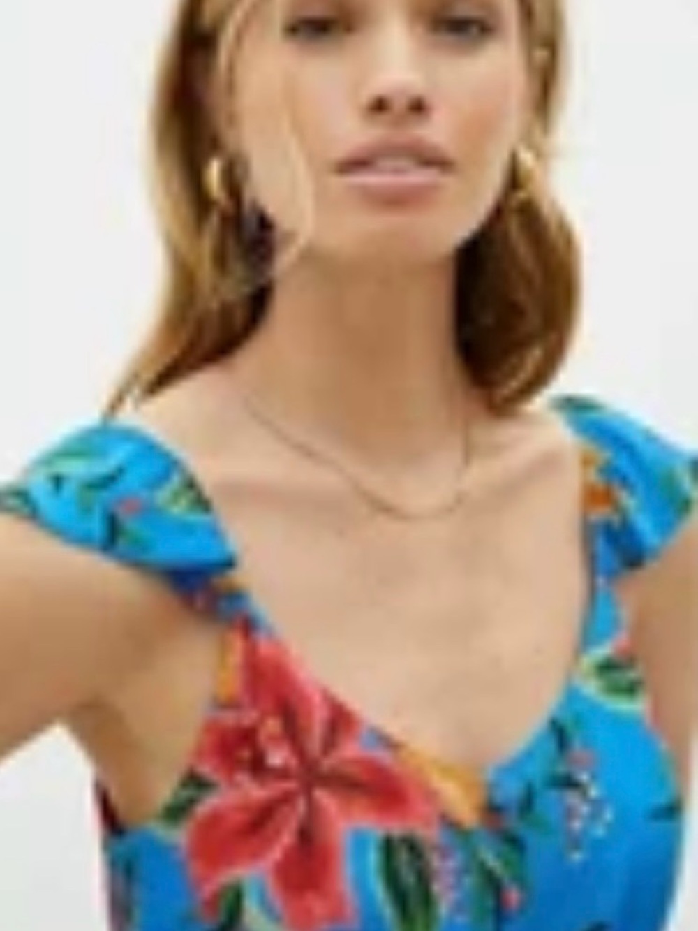 Farm Rio Ruffled Floral Tank - Picture 2 of 8